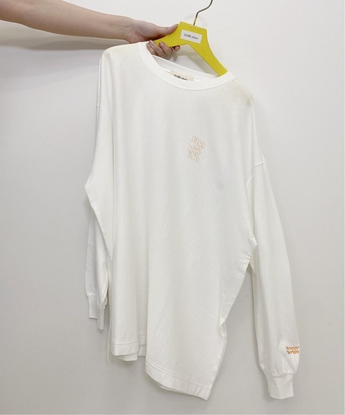SLOBE citron.（スローブシトロン）の「SLOBE citron. FUNNY BOYISH ロンT【手洗い可能】◆（Tシャツ/カットソー・レディース・ホワイト/アイボリー・FREE）」の2枚目の写真