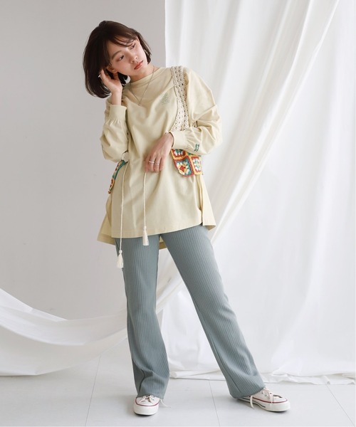 SLOBE citron.（スローブシトロン）の「SLOBE citron. FUNNY BOYISH ロンT【手洗い可能】◆（Tシャツ/カットソー・レディース・ホワイト/アイボリー・FREE）」の16枚目の写真