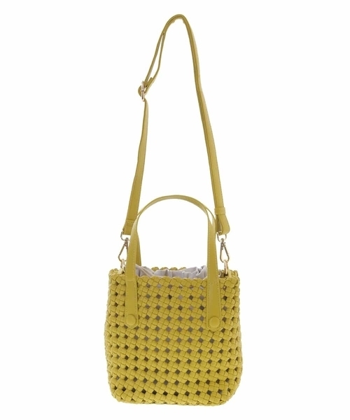 MK MICHEL KLEIN(エムケーミッシェルクラン)の「巾着付きデザインメッシュトートバッグ(トートバッグ・レディース・グリーン/イエロー/アイボリー・00)」の13枚目の写真