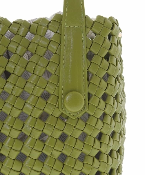 MK MICHEL KLEIN(エムケーミッシェルクラン)の「巾着付きデザインメッシュトートバッグ(トートバッグ・レディース・グリーン/イエロー/アイボリー・00)」の11枚目の写真