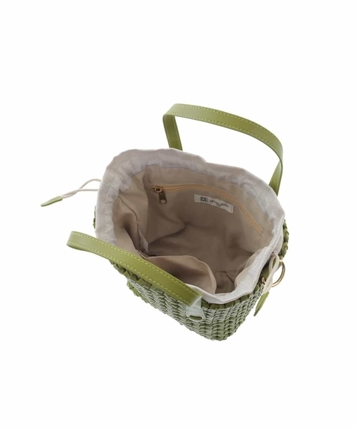 MK MICHEL KLEIN(エムケーミッシェルクラン)の「巾着付きデザインメッシュトートバッグ(トートバッグ・レディース・グリーン/イエロー/アイボリー・00)」の10枚目の写真