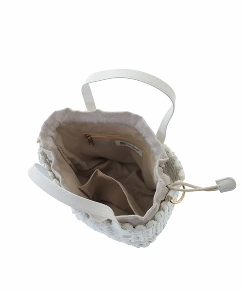 MK MICHEL KLEIN(エムケーミッシェルクラン)の「巾着付きデザインメッシュトートバッグ(トートバッグ・レディース・グリーン/イエロー/アイボリー・00)」の7枚目の写真