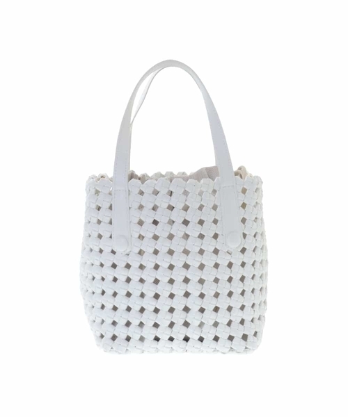 MK MICHEL KLEIN(エムケーミッシェルクラン)の「巾着付きデザインメッシュトートバッグ(トートバッグ・レディース・グリーン/イエロー/アイボリー・00)」の4枚目の写真