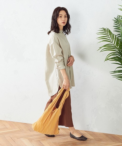 MONO　COMME CA（モノコムサ）の「プリーツバッグ（トートバッグ・レディース・ライラック/マスタード/ターコイズブルー/ライトグレー/ブラック・FREE）」の14枚目の写真