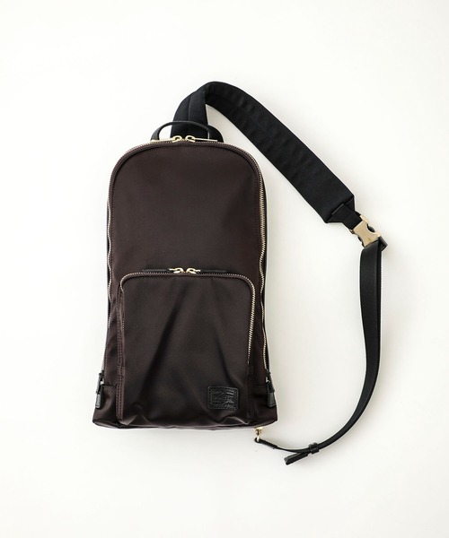 PORTER（ポーター）の「PORTER SLING SHOULDER BAG（ショルダーバッグ・メンズ・ブラック/ブラウン・FREE）」の2枚目の写真