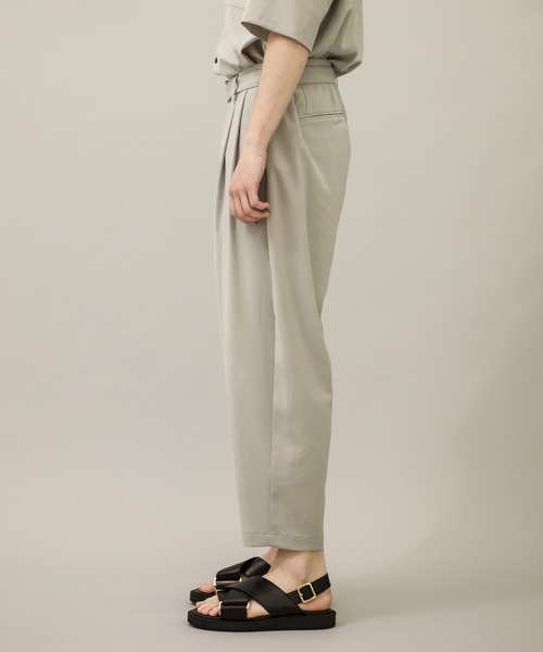 ATTACHMENT（アタッチメント）の「【ATTACHMENT】EX.BELTED WIDE TAPERED SLACKS（スラックス・メンズ・ダークグリーン/ブラック/ライトグレー・1/2）」の18枚目の写真