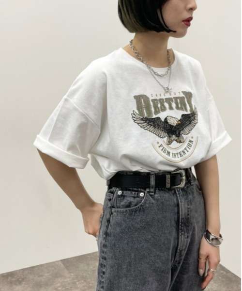 apres jour mignon（アプレジュールミニョン）の「アソートヴィンテージＢＩＧＴシャツ 【ZOZOTOWN限定アイテム】（Tシャツ/カットソー・レディース・オフホワイト/ブラック系その他2/ホワイト系その他/ブラック/ホワイト系その他2/ブラック系その他・フリー/X-LARGE）」の13枚目の写真