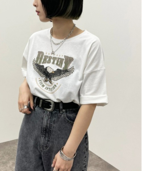 apres jour mignon（アプレジュールミニョン）の「アソートヴィンテージＢＩＧＴシャツ 【ZOZOTOWN限定アイテム】（Tシャツ/カットソー・レディース・オフホワイト/ブラック系その他2/ホワイト系その他/ブラック/ホワイト系その他2/ブラック系その他・フリー/X-LARGE）」の14枚目の写真