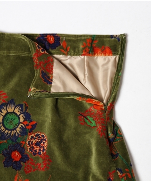 チャイハネ（チャイハネ）の「【チャイハネ】ベルベットフラワースカート（スカート・レディース・ベージュ/カーキ/レッド・FREE）」の9枚目の写真