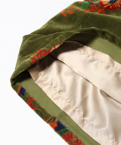 チャイハネ（チャイハネ）の「【チャイハネ】ベルベットフラワースカート（スカート・レディース・ベージュ/カーキ/レッド・FREE）」の10枚目の写真