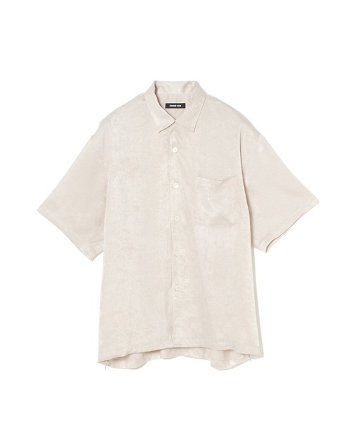 CONVERSE STARS(コンバーススターズ)の「ヴィンテージ風サテンオープンカラーシャツ(シャツ/ブラウス・メンズ・グリーン/ベージュ・LARGE/MEDIUM)」の2枚目の写真