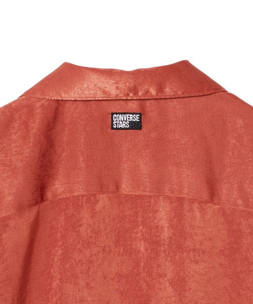 CONVERSE STARS(コンバーススターズ)の「ヴィンテージ風サテンオープンカラーシャツ(シャツ/ブラウス・メンズ・グリーン/ベージュ・LARGE/MEDIUM)」の4枚目の写真