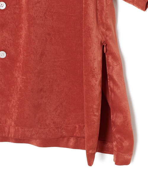 CONVERSE STARS(コンバーススターズ)の「ヴィンテージ風サテンオープンカラーシャツ(シャツ/ブラウス・メンズ・グリーン/ベージュ・LARGE/MEDIUM)」の10枚目の写真