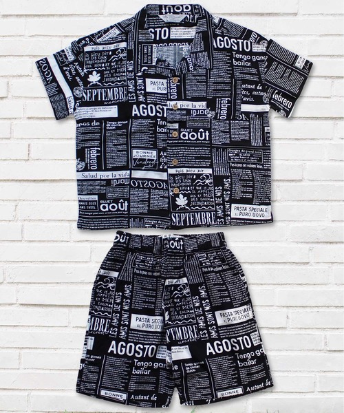 THE CASUAL(カジュアル)の「ビッグシルエット総柄レーヨンアロハシャツ ショートパンツ セットアップ キッズ(シャツ/ブラウス・キッズ・G/D/J/F/L/B/K/I/A/E/H/C・160cm/150cm/120cm/140cm/130cm/110cm)」の12枚目の写真