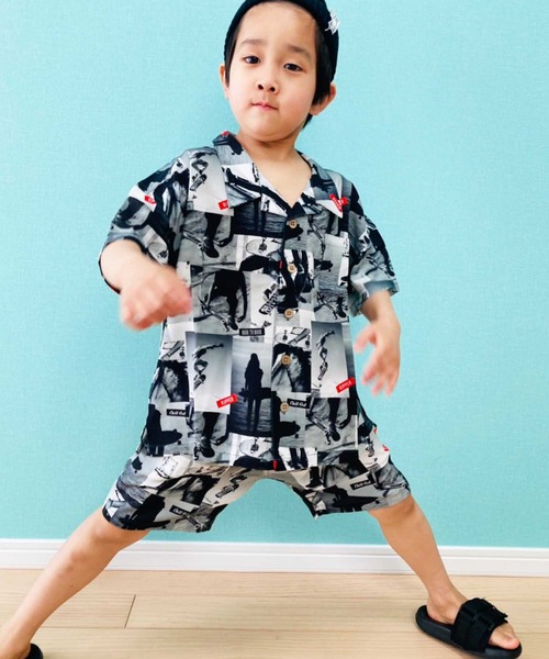 THE CASUAL(カジュアル)の「ビッグシルエット総柄レーヨンアロハシャツ ショートパンツ セットアップ キッズ(シャツ/ブラウス・キッズ・G/D/J/F/L/B/K/I/A/E/H/C・160cm/150cm/120cm/140cm/130cm/110cm)」の21枚目の写真