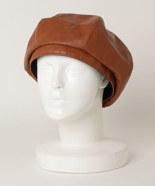 Sense of Grace（センスオブグレース）の「SYNTHETIC LEATHER BERET（ハンチング/ベレー帽・メンズ・ブラック/ブラウン/ダークブラウン/ダークブラウン系/ブラック系・FREE）」の2枚目の写真