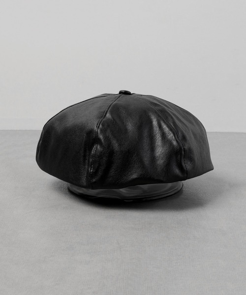 Sense of Grace（センスオブグレース）の「SYNTHETIC LEATHER BERET（ハンチング/ベレー帽・メンズ・ブラック/ブラウン/ダークブラウン/ダークブラウン系/ブラック系・FREE）」の11枚目の写真