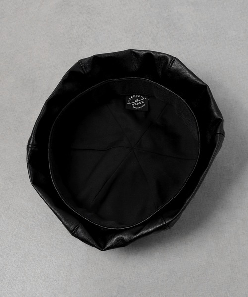 Sense of Grace（センスオブグレース）の「SYNTHETIC LEATHER BERET（ハンチング/ベレー帽・メンズ・ブラック/ブラウン/ダークブラウン/ダークブラウン系/ブラック系・FREE）」の8枚目の写真