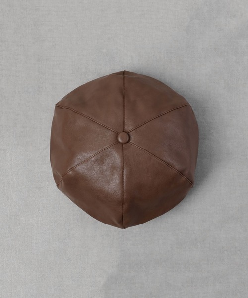 Sense of Grace（センスオブグレース）の「SYNTHETIC LEATHER BERET（ハンチング/ベレー帽・メンズ・ブラック/ブラウン/ダークブラウン/ダークブラウン系/ブラック系・FREE）」の7枚目の写真