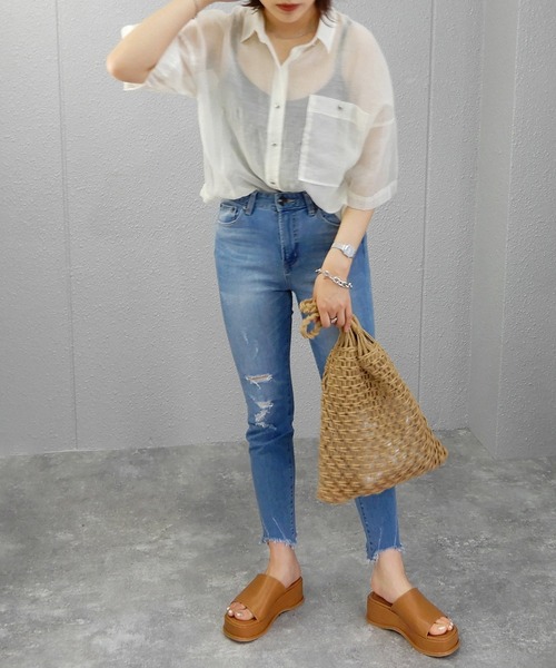 alala（アララ）の「厚底スライダーサンダル　◇（サンダル・レディース・ブラック/アイボリー/キャメル/ベージュ/グリーン・LL/S/M/L）」の21枚目の写真