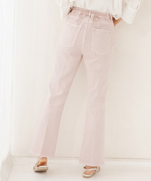 one after another NICE CLAUP（ワンアフターアナザーナイスクラップ）の「極みフレアデニムパンツ（デニムパンツ・レディース・ライトブルー/ネイビー/ピンク/ケミカルウォッシュ・SMALL/MEDIUM）」の10枚目の写真