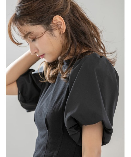 fifth（フィフス）の「バルーンスリーブウエストタックプルオーバー（Tシャツ/カットソー・レディース・グレー/ホワイト/ブラック・MEDIUM）」の7枚目の写真