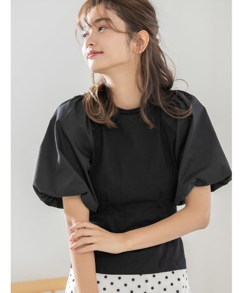 fifth（フィフス）の「バルーンスリーブウエストタックプルオーバー（Tシャツ/カットソー・レディース・グレー/ホワイト/ブラック・MEDIUM）」の9枚目の写真