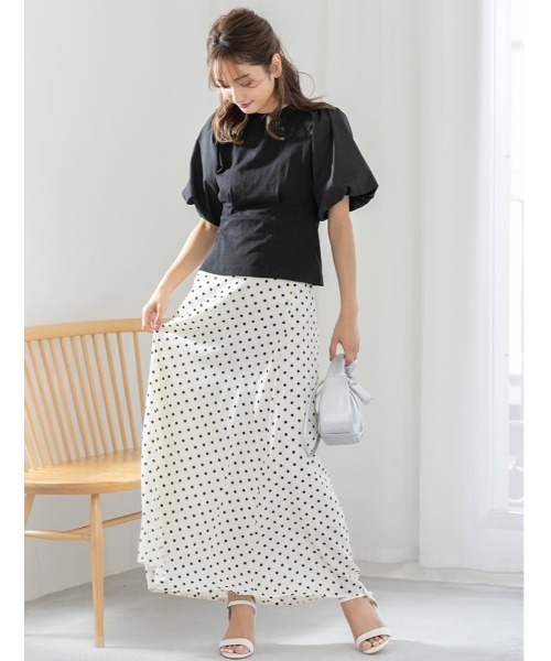 fifth（フィフス）の「バルーンスリーブウエストタックプルオーバー（Tシャツ/カットソー・レディース・グレー/ホワイト/ブラック・MEDIUM）」の16枚目の写真