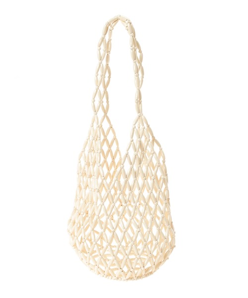 fifth(フィフス)の「ウッドメッシュバッグ(ショルダーバッグ・レディース・ブラック/アイボリー・FREE)」の9枚目の写真