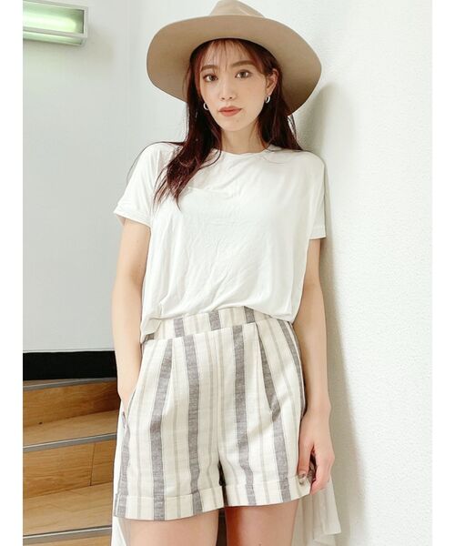 GYDA(ジェイダ)の「BACK TIE UPロングトップス(Tシャツ/カットソー・レディース・ブラック/ブラウン/オフホワイト・FREE)」の9枚目の写真
