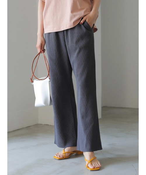 AMERICAN HOLIC(アメリカンホリック)の「ワッフルワイドパンツ(その他パンツ・レディース・チャコールグレー/ベージュ系その他・M/L)」の3枚目の写真