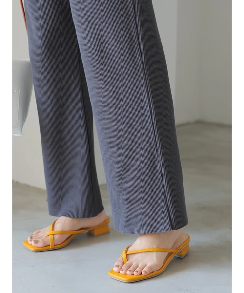 AMERICAN HOLIC(アメリカンホリック)の「ワッフルワイドパンツ(その他パンツ・レディース・チャコールグレー/ベージュ系その他・M/L)」の6枚目の写真
