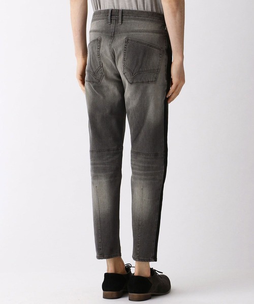 HIDEAWAYS NICOLE（ハイダウェイニコル）の「サイドライン切り替え9分丈デニム（デニムパンツ・メンズ・グレー/ネイビー・MEDIUM/X-LARGE/SMALL/LARGE）」の4枚目の写真