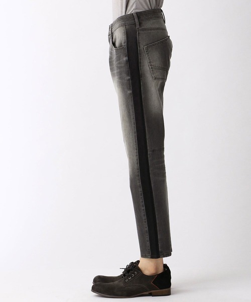 HIDEAWAYS NICOLE（ハイダウェイニコル）の「サイドライン切り替え9分丈デニム（デニムパンツ・メンズ・グレー/ネイビー・MEDIUM/X-LARGE/SMALL/LARGE）」の8枚目の写真