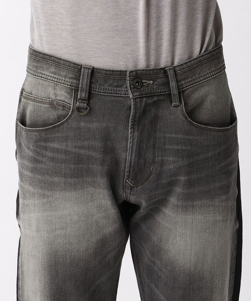 HIDEAWAYS NICOLE（ハイダウェイニコル）の「サイドライン切り替え9分丈デニム（デニムパンツ・メンズ・グレー/ネイビー・MEDIUM/X-LARGE/SMALL/LARGE）」の9枚目の写真