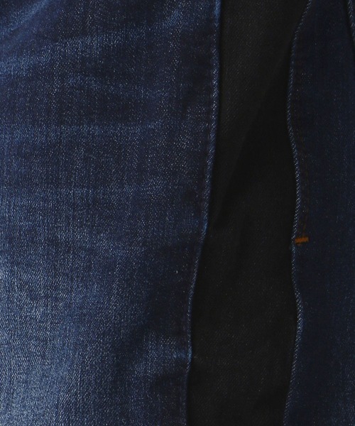 HIDEAWAYS NICOLE（ハイダウェイニコル）の「サイドライン切り替え9分丈デニム（デニムパンツ・メンズ・グレー/ネイビー・MEDIUM/X-LARGE/SMALL/LARGE）」の3枚目の写真