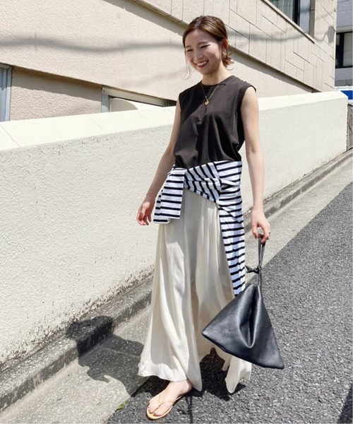 Spick & Span（スピックアンドスパン）の「ANTI SWEATCOOLスリーブレス 汗染み防止 / 接触冷感◆（Tシャツ/カットソー・レディース・ホワイト/ブラック/ベージュ・FREE）」の21枚目の写真