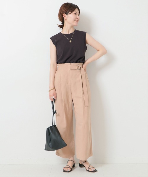 Spick & Span（スピックアンドスパン）の「ANTI SWEATCOOLスリーブレス 汗染み防止 / 接触冷感◆（Tシャツ/カットソー・レディース・ホワイト/ブラック/ベージュ・FREE）」の12枚目の写真