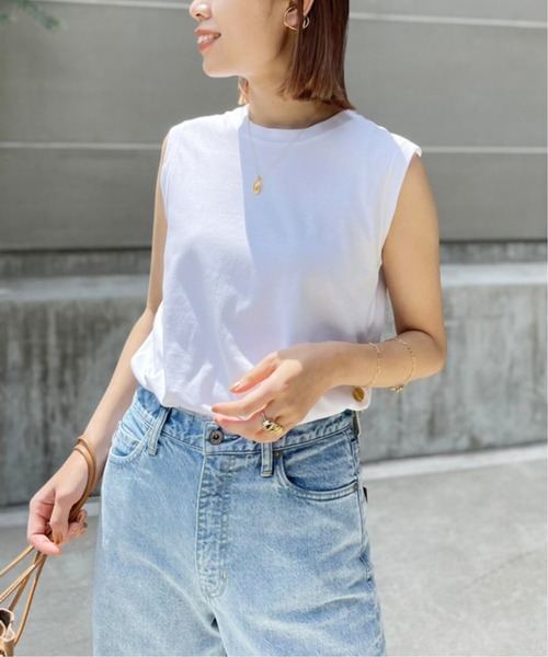 Spick & Span（スピックアンドスパン）の「ANTI SWEATCOOLスリーブレス 汗染み防止 / 接触冷感◆（Tシャツ/カットソー・レディース・ホワイト/ブラック/ベージュ・FREE）」の13枚目の写真