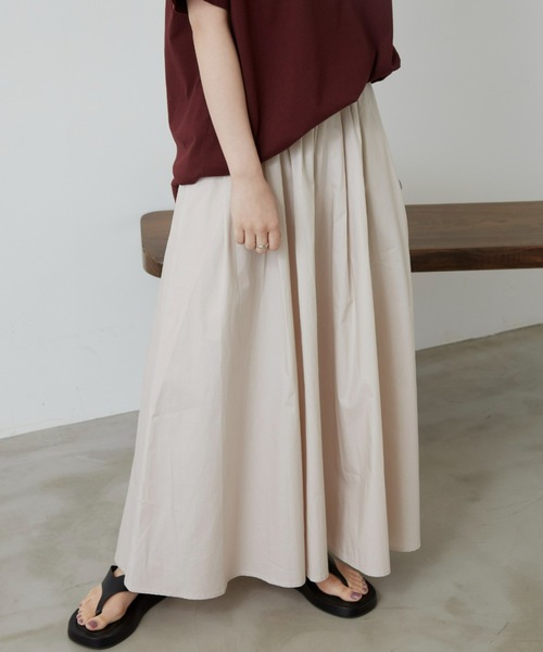 Auntie Rosa Holiday（アンティローザホリデー）の「タイプライターギャザーボリュームスカート（スカート・レディース・ブラック/ベージュ/グリーン・FREE）」の17枚目の写真