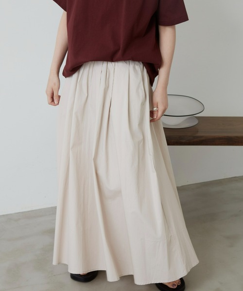 Auntie Rosa Holiday（アンティローザホリデー）の「タイプライターギャザーボリュームスカート（スカート・レディース・ブラック/ベージュ/グリーン・FREE）」の18枚目の写真