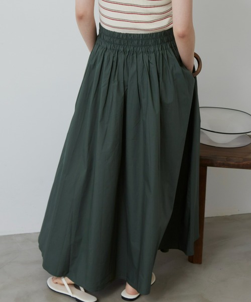 Auntie Rosa Holiday（アンティローザホリデー）の「タイプライターギャザーボリュームスカート（スカート・レディース・ブラック/ベージュ/グリーン・FREE）」の8枚目の写真