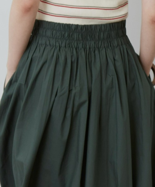 Auntie Rosa Holiday（アンティローザホリデー）の「タイプライターギャザーボリュームスカート（スカート・レディース・ブラック/ベージュ/グリーン・FREE）」の15枚目の写真
