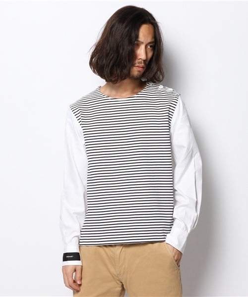 EDIFICE（エディフィス）の「◇WIM NEELS カット*OXシャツ（Tシャツ/カットソー・メンズ・ブラック/ホワイト・38/40）」の2枚目の写真