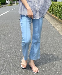 のびっとフレアデニムパンツ