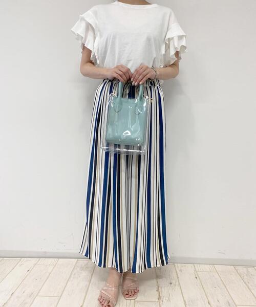 INGNI（イング）の「ストライプJZイージー／スカンツ（その他パンツ・レディース・ホワイト×ブルー/ホワイト×カーキブラウン/ホワイト×ブラック・FREE）」の8枚目の写真