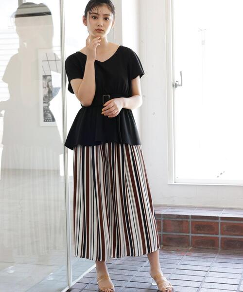 INGNI（イング）の「ストライプJZイージー／スカンツ（その他パンツ・レディース・ホワイト×ブルー/ホワイト×カーキブラウン/ホワイト×ブラック・FREE）」の13枚目の写真