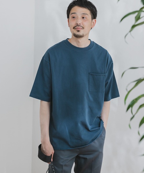 URBAN RESEARCH DOORS(アーバンリサーチドアーズ)の「ニュアンスカラークルーネックTシャツ(Tシャツ/カットソー・メンズ・ナチュラル/ピンク系その他/モカ/ブルー系その他・40/38)」の3枚目の写真
