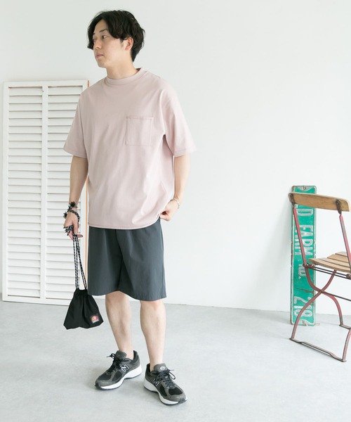 URBAN RESEARCH DOORS(アーバンリサーチドアーズ)の「ニュアンスカラークルーネックTシャツ(Tシャツ/カットソー・メンズ・ナチュラル/ピンク系その他/モカ/ブルー系その他・40/38)」の14枚目の写真