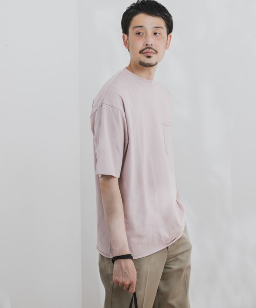 URBAN RESEARCH DOORS(アーバンリサーチドアーズ)の「ニュアンスカラークルーネックTシャツ(Tシャツ/カットソー・メンズ・ナチュラル/ピンク系その他/モカ/ブルー系その他・40/38)」の16枚目の写真